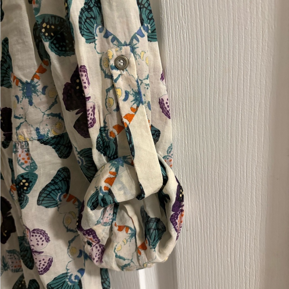 Anthropologie Maeve Buttoned Blouse - Picture 7 of 8